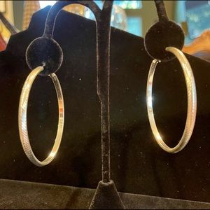 Silver fashion loop earrings
